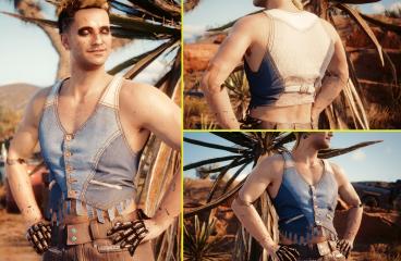 (CLOTHES) Denim Vest (Men V)