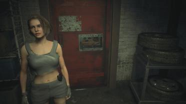 Jill Half Shirt and Shorts (Grey)