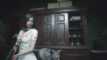 Ada & Claire Blue Long Hair Navy Girl Dress