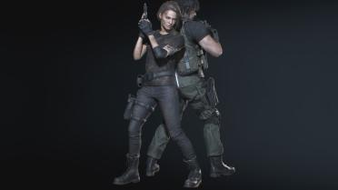 Casual Black T-Shirt (With Gloves)