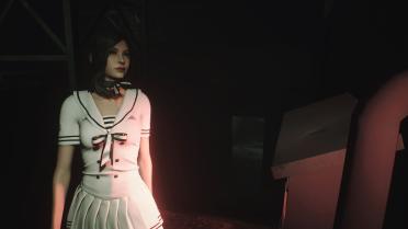 Ada & Claire Blue Long Hair Navy Girl Dress