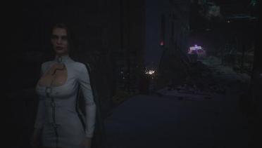 Jill Moto Dress - White and Black Patch