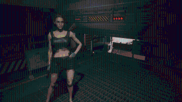 Jill Half Shirt and Shorts (Black)