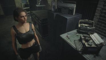 Jill Half Shirt and Shorts (Black)