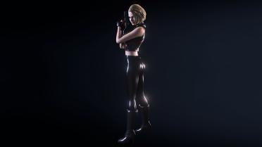 Jill with Latex Leggings