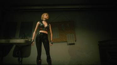 Jill with Latex Leggings