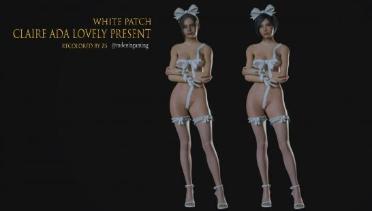 Ada & Claire Cute Gift Set (White Ribbon Patch)