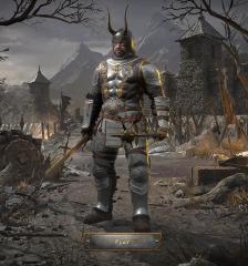 Barbarian NPC Roasting Meat