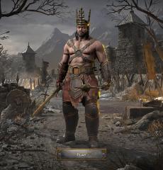 Barbarian NPC Roasting Meat