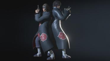 Jill and Carlos Akatsuki Uniform