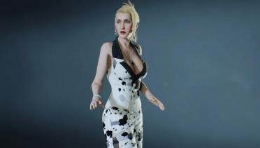 Annette Black And White Striped Dress