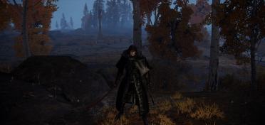Black Fire Monk Hood