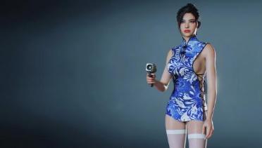 Ada & Claire Blood Blade Short Cheongsam Dark Blue Patch