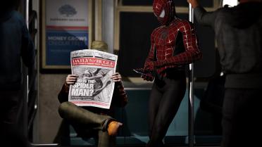 Black Burgundy Webbed Suit