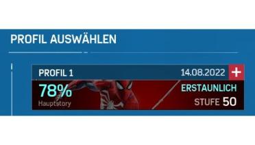 Spiderman 100 per cent STORY save game -NOT THE DLCS-