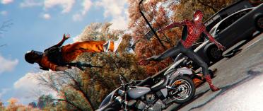 Black Burgundy Webbed Suit