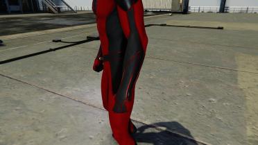 Black and Red Kaine Suit