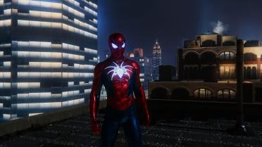 MK IV suit with bright spider and eyes
