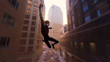 Miles Morales into the Spider-verse suit