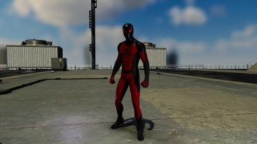 Black and Red Kaine Suit