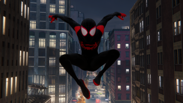 Miles Morales into the Spider-verse suit