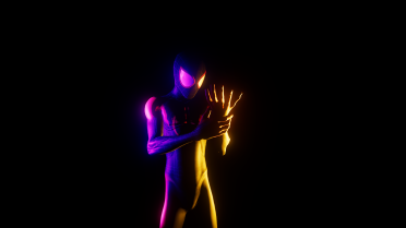 Miles Morales into the Spider-verse suit