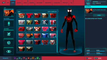 Miles Morales into the Spider-verse suit