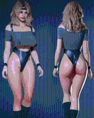 Aerobics Grey Black Latex (Patch)