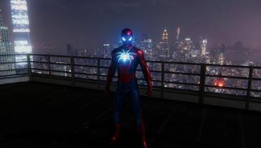 MK IV suit with bright spider and eyes