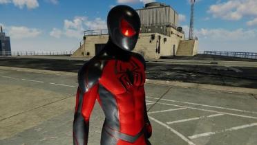 Black and Red Kaine Suit