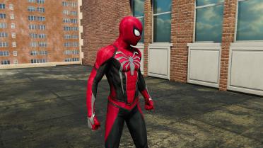Advanced Suit Recolor (Red and Black with Gray Spider Logo)