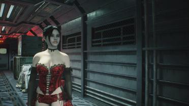 Ada & Claire Red Wedding Dress High Ponytail