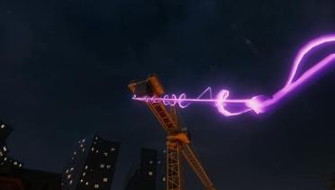 Purple Glowing Webs