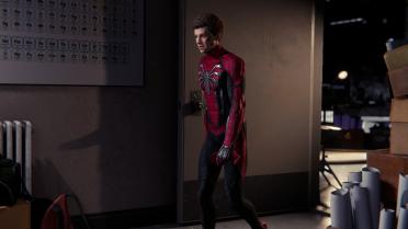 Advanced Suit Recolor (Red and Black with Gray Spider Logo)