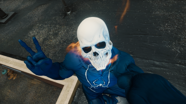 Ghost Rider Style in Spirit Spider Suit 2 Versions