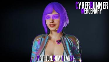 Cyber Runner Mercenary - Purple Hair (Patch)