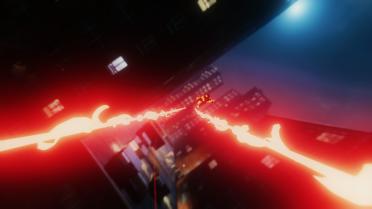 Glowing red Web lines