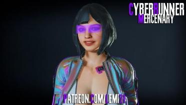 Cyber Runner Mercenary - Black Hair (Patch)