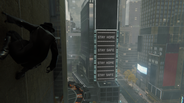 Chaos in the city and rainy day