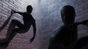 Black-Eyed Scarlet Spider