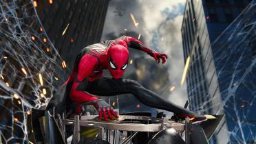 Advanced Suit Recolor (Red and Black with Gray Spider Logo)