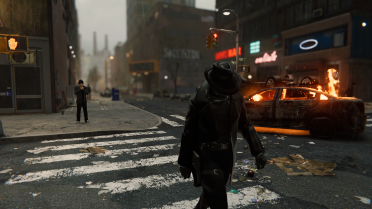 Chaos in the city and rainy day