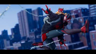 Black and Red Spider Cat Suit