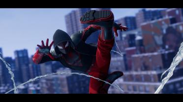 Matte Black and Red Pants for The End Suit