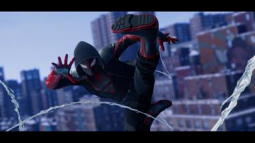 Matte Black and Red Pants for The End Suit