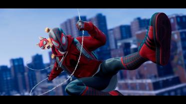 Black and Red Spider Cat Suit