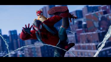 Black and Red Spider Cat Suit