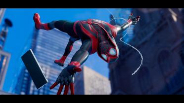 Black Crimson Cowl Suit