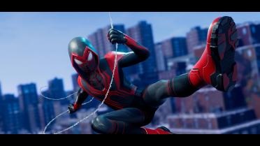 Black Crimson Cowl Suit