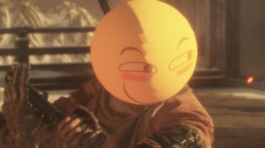 Sekiro with Smirk Emoji Face